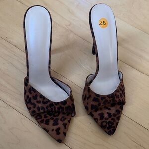 Leopard Print Women's Mules